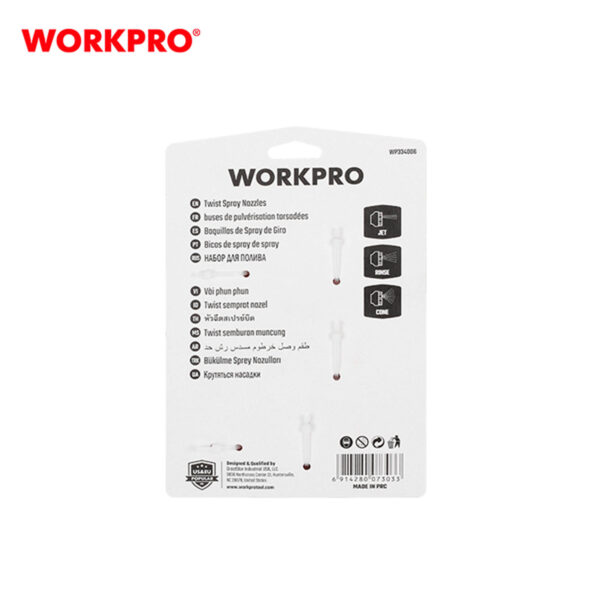 ΥΔΡΟΡΥΘΜΙΣΤΗΣ ΠΛΑΣΤΙΚΟΣ ΣΕΤ 5τμχ WP334006 WORKPRO (ΚΑΡΤΕΛΑ)