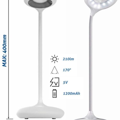 Avide LED Φωτιστικό Γραφείου Minimal Άσπρο 4W
