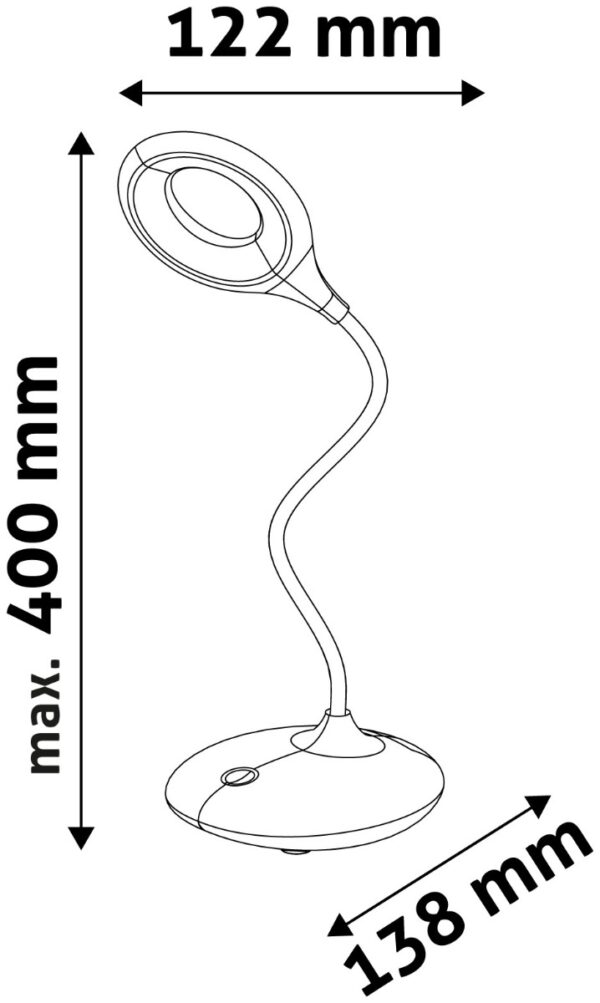 Avide LED Φωτιστικό Γραφείου Minimal Άσπρο 4W