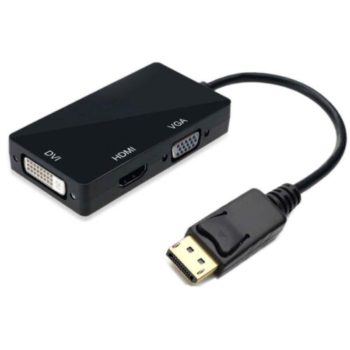 dp_to_hdmi_vga_dvi.jpg Μετατροπέας DP Αρσ. Σε HDMI/VGA/DVI Μαύρο