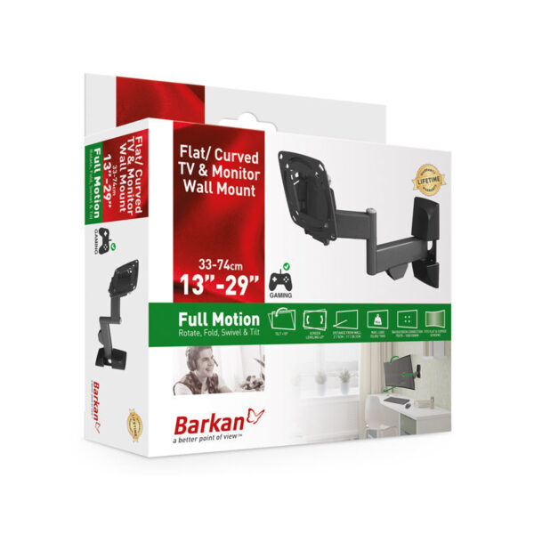 e140b-barkan-13-29-_0002286.jpeg Βάση Τηλεόρασης Τοίχου E140.B Barkan 13" - 29" με Διπλό Βραχίονα και Κλίση