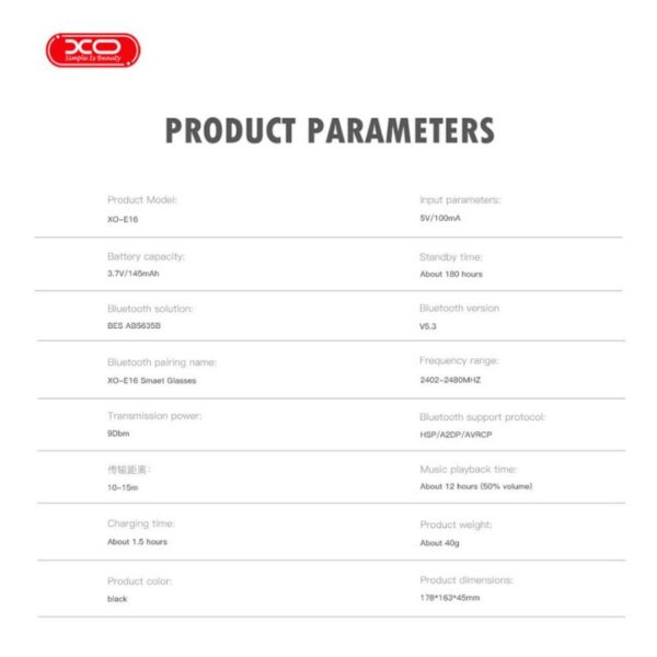 e16_glasses_3__1.jpg XO E16 Smart Ποδηλατικά Γυαλία Ηλίου Μαύρο