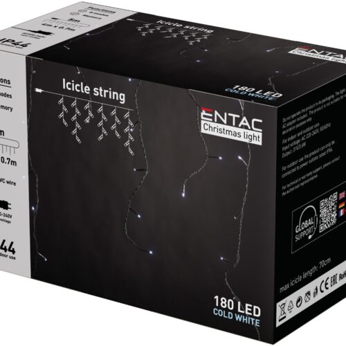 ecl-i180cw_entac-karacsonyi-ip44-180-led-jegcsapfuzer-cw-4m-0x0_1_.jpg Entac Χριστουγεννιάτικα Λαμπάκια IP44 180 LED Βροχή Ψυχρό 4m