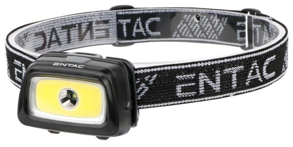 Entac Φακός Κεφαλής 5+3W Μαύρο (3xAAA Δεν περιλαμβ.)