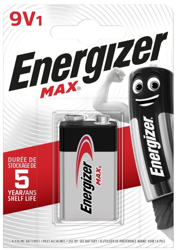 Energizer Max Alkaline Μπαταρία 9V (1 τμχ)