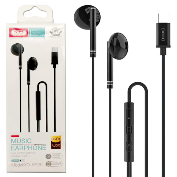 ep_29_black_site.jpg XO EP29 Type-C Handsfree Μαύρο