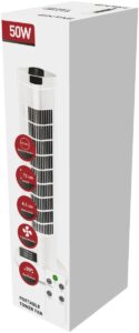 Entac Ανεμιστήρας Δαπέδου Πύργος 50W με Τηλεχειριστήριο