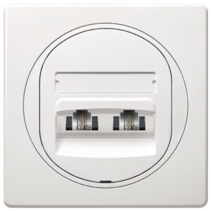 EON Double telephone socket 2xRJ12 6/4 Cat 3, white