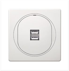 EON 2xUSB charger 2,1A 5V, white