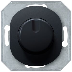 EON E6173.E Dimmer without cover frame with rotary single-pole switch 40-400VA, soft-touch black