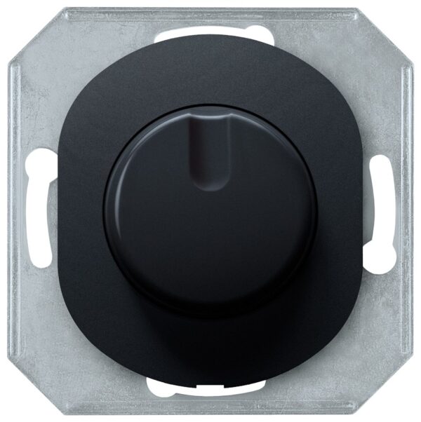 EON E6173.E Dimmer without cover frame with rotary single-pole switch 40-400VA, soft-touch black