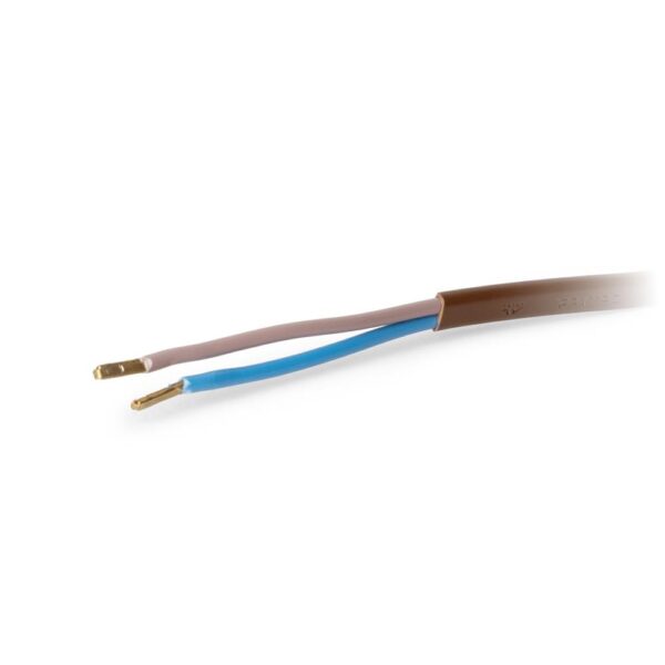 Entac Rewireable Καλώδιο 2G0.75 με Διακόπτη ON/OFF Καφέ 1m