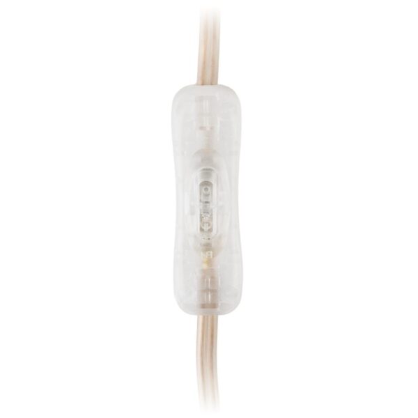 Entac Rewireable Καλώδιο 2G0.75 με Διακόπτη ON/OFF Διαφανές 1m