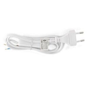 Entac Rewireable Καλώδιο 2G0.75 με Διακόπτη ON/OFF Λευκό 1m