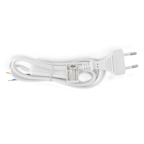 erwc20-1s-w_p.jpg Entac Rewireable Καλώδιο 2G0.75 με Διακόπτη ON/OFF Λευκό 1m