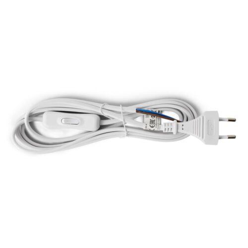 erwc20-25s-w_p.jpg Entac Rewireable Καλώδιο 2G0.75 με Διακόπτη ON/OFF Λευκό 2.5m