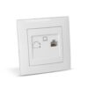 Entac Arnold Recessed wall LAN socket Cat5 White