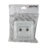 Entac Arnold Recessed wall LAN socket 2x Cat5 White