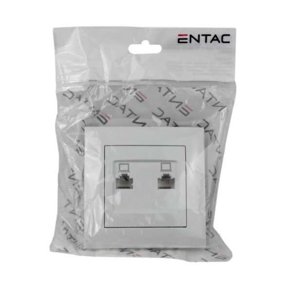 Entac Arnold Recessed wall LAN socket 2x Cat5 White