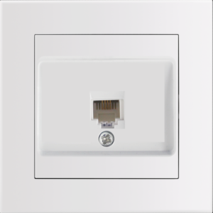 Entac Arnold Recessed wall Phone socket White