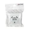 Entac Arnold Recessed wall socket earthed + 2 USB 2.1A (total) White