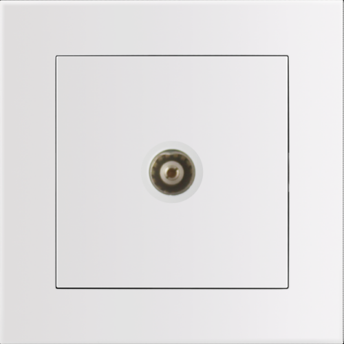 Entac Arnold Recessed wall TV socket End type White