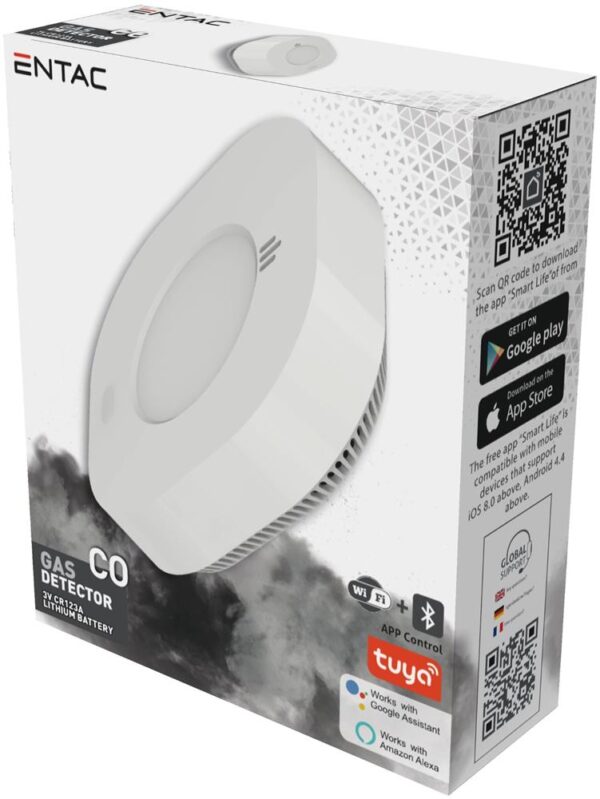 Entac Smart Ανιχνευτής Μονοξειδίου του Άνθρακα CO με WIFI TUYA