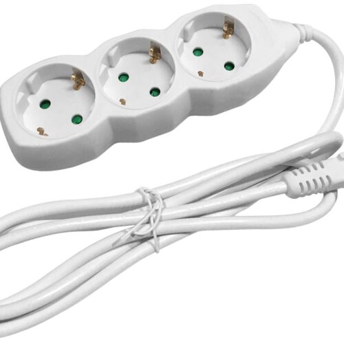 Entac Πολύπριζο 3 Θέσεων Χωρίς Διακόπτη 3x1.5mm 3m