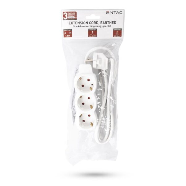 eseg3-15_b.jpg Entac Πολύπριζο 3 Θέσεων 3x1.0mm 1.5m