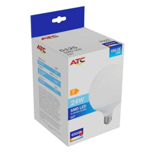 g125_2_.jpg ATC SMD Λαμπτήρας LED Globe G125 230V 24W/2500LM E27 6500K