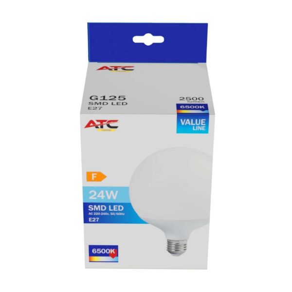 g125_3_.jpg ATC SMD Λαμπτήρας LED Globe G125 230V 24W/2500LM E27 6500K