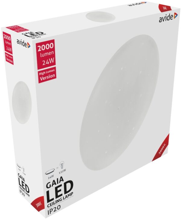 ga3.jpg Avide LED Μοντέρνα Πλαφονιέρα Οροφής Gaia 24W 380*105.0mm Θερμό 3000K