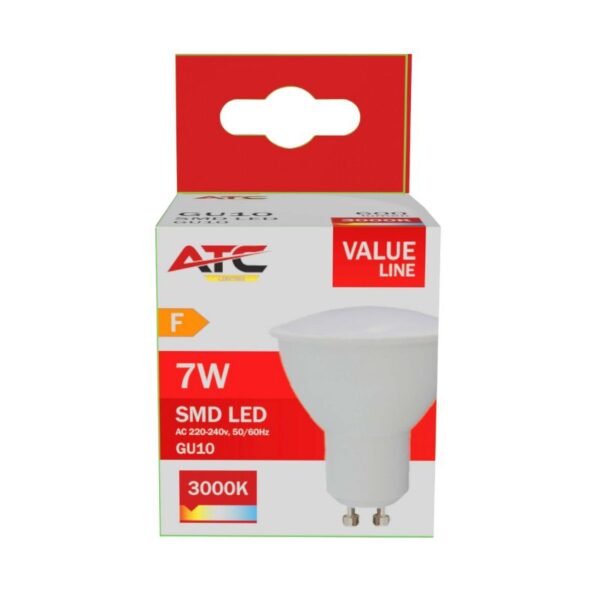 gu10_7w_2_.jpg ATC SMD Λαμπτήρας LED Spot GU10 230V 7W/600LM 110° 3000K