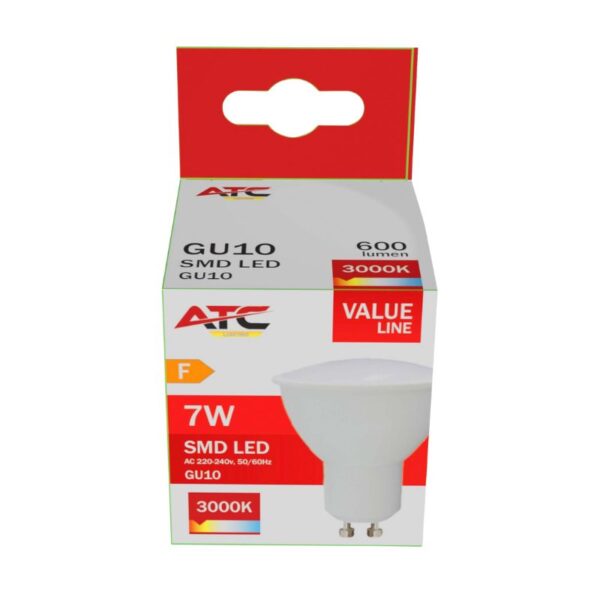 gu10_7w_3_.jpg ATC SMD Λαμπτήρας LED Spot GU10 230V 7W/600LM 110° 3000K