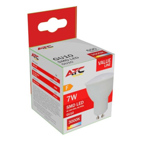 gu10_7w_4_.jpg ATC SMD Λαμπτήρας LED Spot GU10 230V 7W/600LM 110° 3000K
