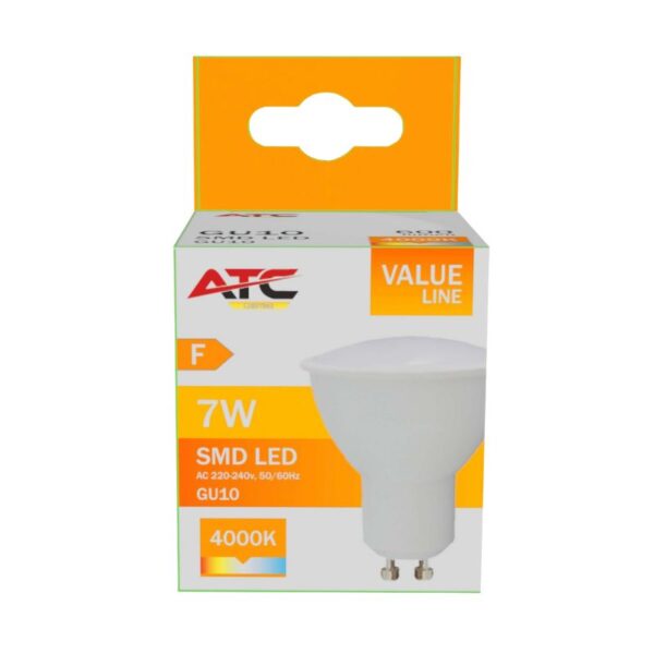 ATC SMD Λαμπτήρας LED Spot GU10 230V 7W/600LM 110° 4000K