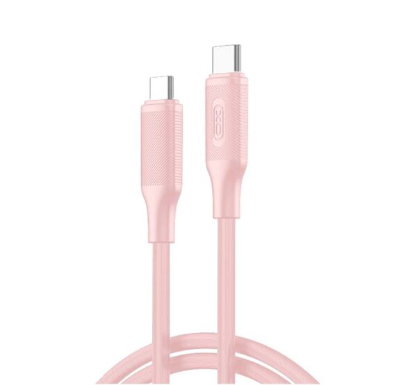 XO NB-Q265B PD 60W Type-C σε Type-C Μινιμαλιστικό Καλώδιο (Ροζ)