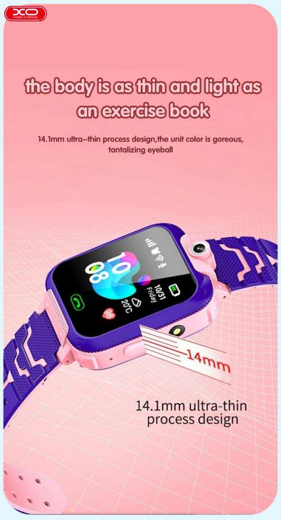 h100b.jpg XO H100 Παιδικό Smartwatch 2G Ροζ