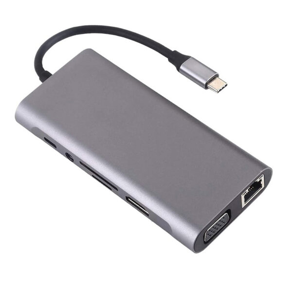 h17667443f82340b4bde687cccc6721eda.jpg Μετατροπέας 11in1 RJ45 USBx4 VGA HDMIPD SD TF Audio