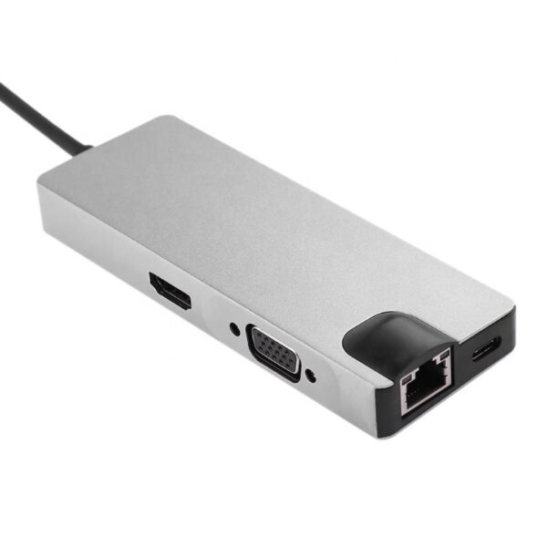 h33ece56115bc40018dad60a0d140cd4da.jpg Μετατροπέας 8in1 USB C hub RJ45 HDMI USBx2 VGA SD TF USB3.0x2