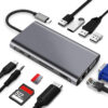 h43e9b1a2cc6d42829e6dcee38b1ccb18x.jpg Μετατροπέας 11in1 RJ45 USBx4 VGA HDMIPD SD TF Audio