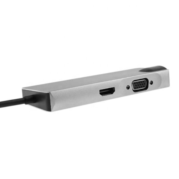 h92f96b26581a485f8cf2d539134ed931h.jpg Μετατροπέας 8in1 USB C hub RJ45 HDMI USBx2 VGA SD TF USB3.0x2