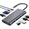 h9c5d289bdedd4680b854e46b5e44563ea.jpg Μετατροπέας 11in1 RJ45 USBx4 VGA HDMIPD SD TF Audio