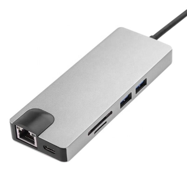 hbdb93d022a2e40859a6a4de59b5b224dm.jpg Μετατροπέας 8in1 USB C hub RJ45 HDMI USBx2 VGA SD TF USB3.0x2