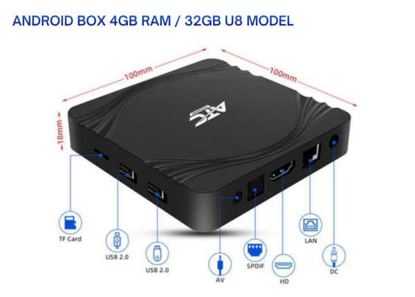 ATC Android Box 4GB RAM / 32GB U8 Model