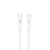 XO NB-Q298 Καλώδιο Φόρτισης & Μεταφοράς Δεδομένων Type-C σε Type-C 240W Λευκό 1m