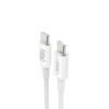 XO NB-Q298 Καλώδιο Φόρτισης & Μεταφοράς Δεδομένων Type-C σε Type-C 240W Λευκό 1m