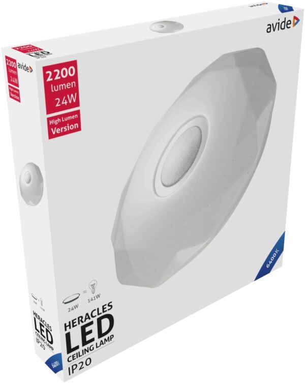 her.jpg Avide LED Μοντέρνα Πλαφονιέρα Οροφής Heracles 24W 395*66mm Ψυχρό 6400K