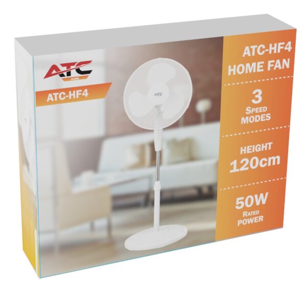 ATC HF4 Ανεμιστήρας Ορθοστάτης 50W 120cm Λευκός