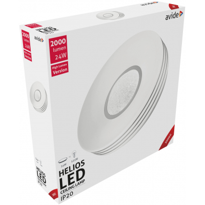 hs.jpg Avide LED Μοντέρνα Πλαφονιέρα Οροφής Helios 24W 380*95.0mm Θερμό 3000K